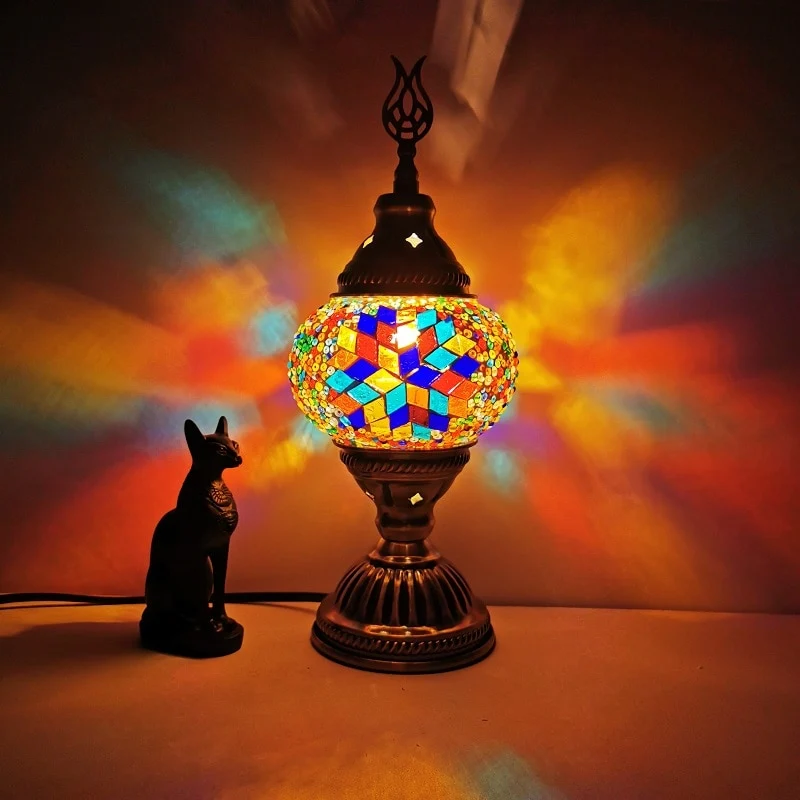 Handmade Turkish Stained Glass Table Lamp