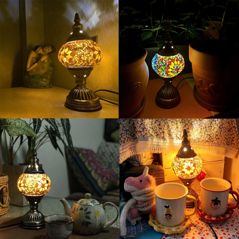 Handmade Turkish Stained Glass Table Lamp
