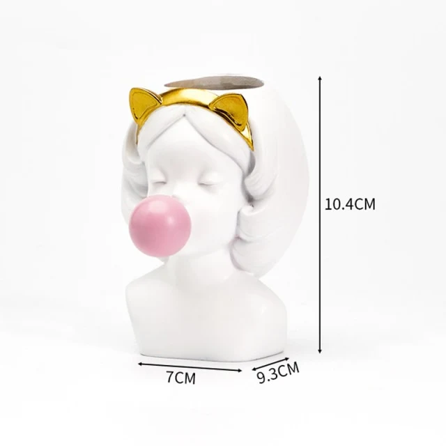 Nordic Style Cute Human Head Flower Vases