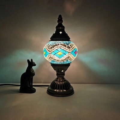 Handmade Turkish Stained Glass Table Lamp