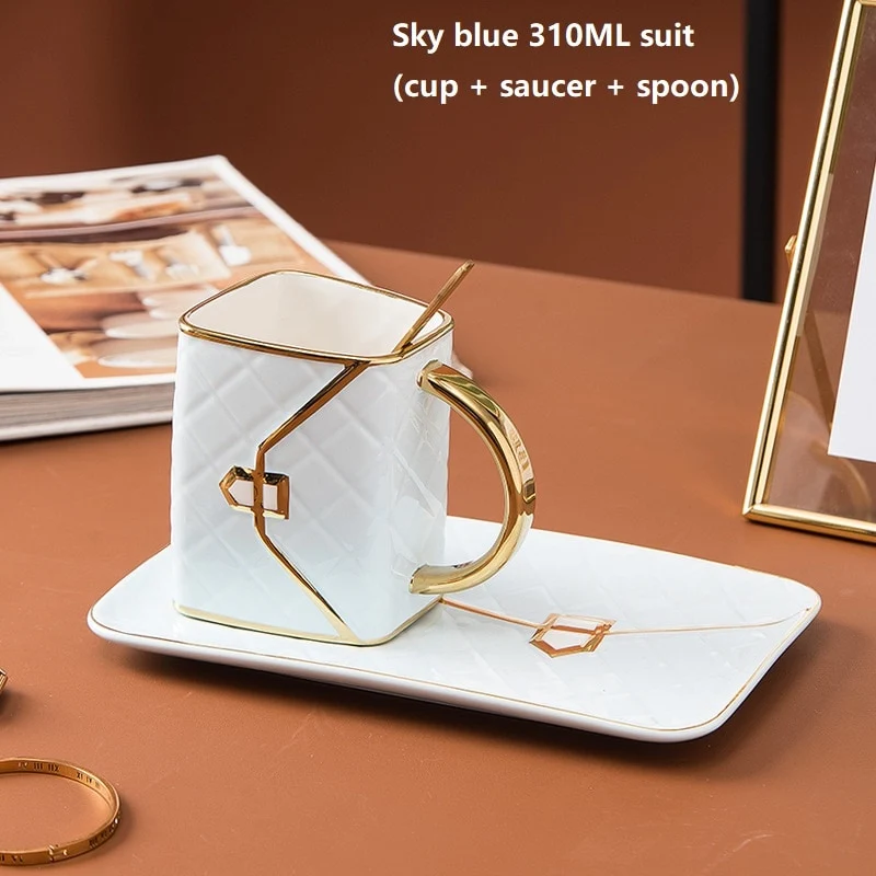 Elegant Bag Shape Coffee Tea Mug Set