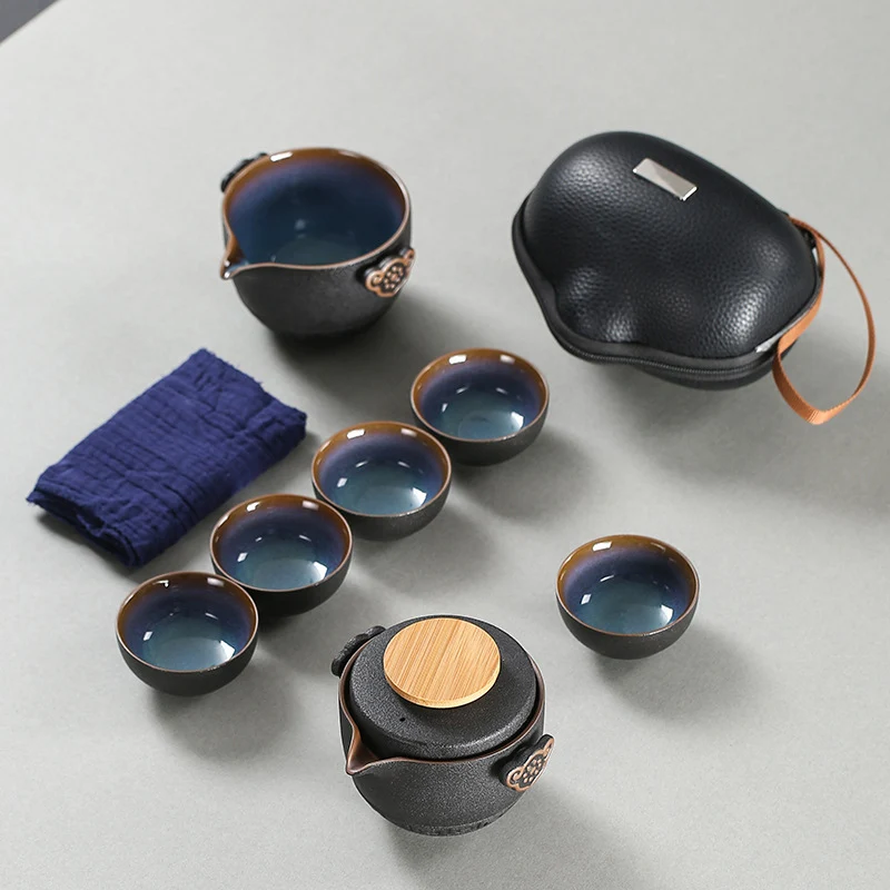 Ceramic Mini Travel Tea Set With 8 PCS