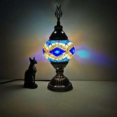 Handmade Turkish Stained Glass Table Lamp