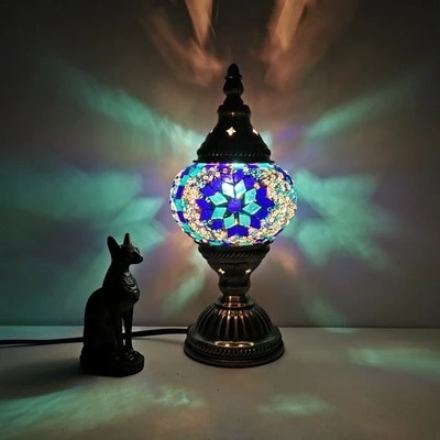 Handmade Turkish Stained Glass Table Lamp