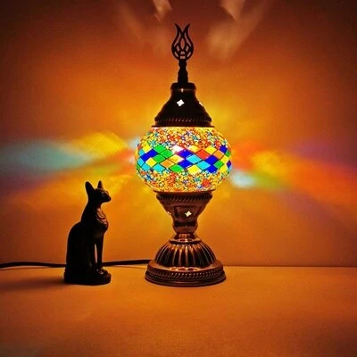 Handmade Turkish Stained Glass Table Lamp