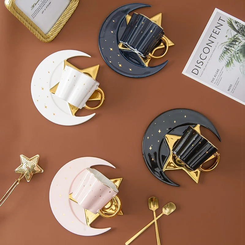 Creative Ceramic Star Moon Coffee Cup