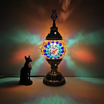 Handmade Turkish Stained Glass Table Lamp