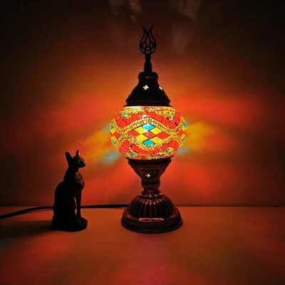 Handmade Turkish Stained Glass Table Lamp