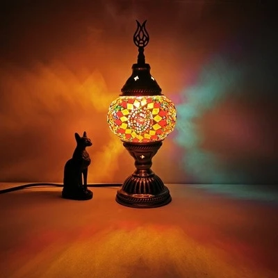Handmade Turkish Stained Glass Table Lamp