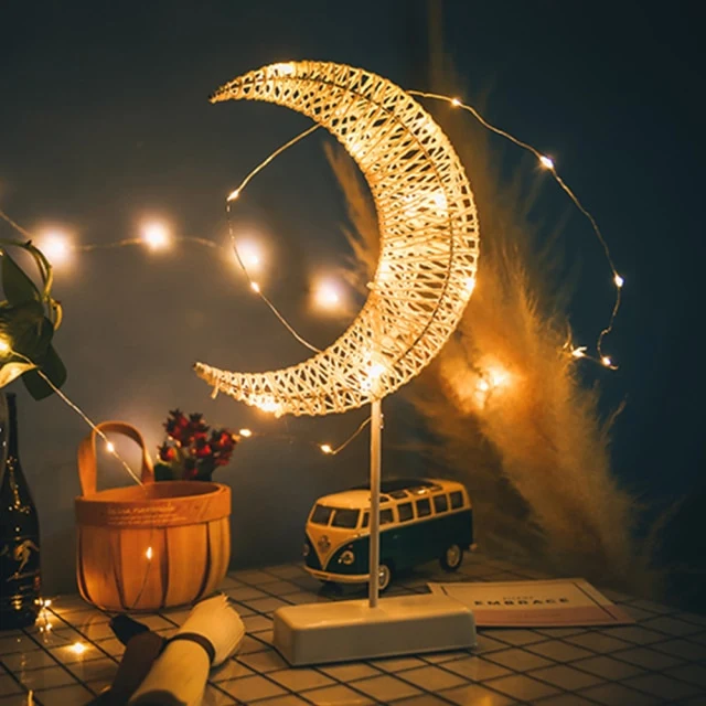 Handmade Heart Star Shape LED Table Lamp