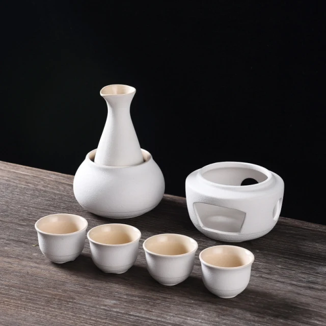 Ceramic Classic Sake Set with Warmer