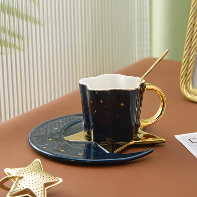 Creative Ceramic Star Moon Coffee Cup