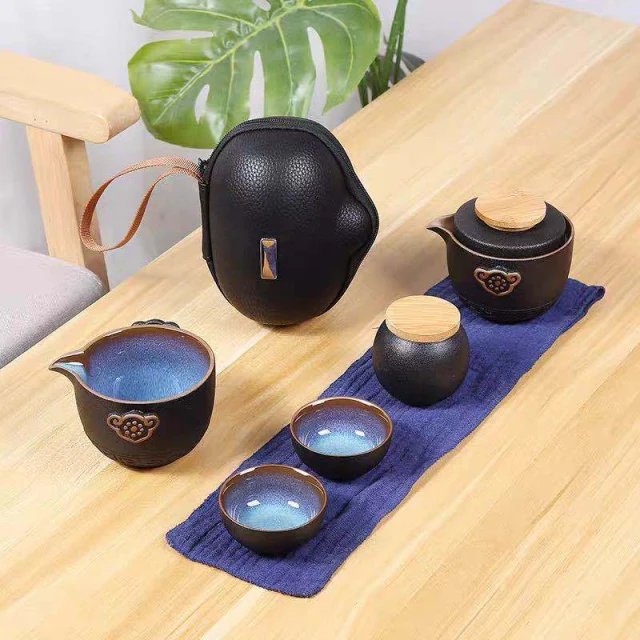 Ceramic Mini Travel Tea Set With 8 PCS