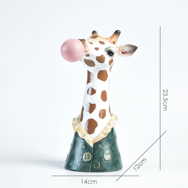 Cartoon Animal Head Flowers Plant Pot