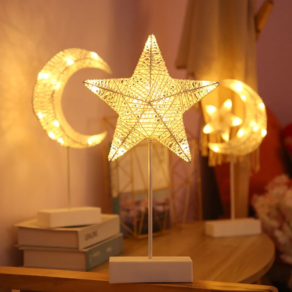 Handmade Heart Star Shape LED Table Lamp