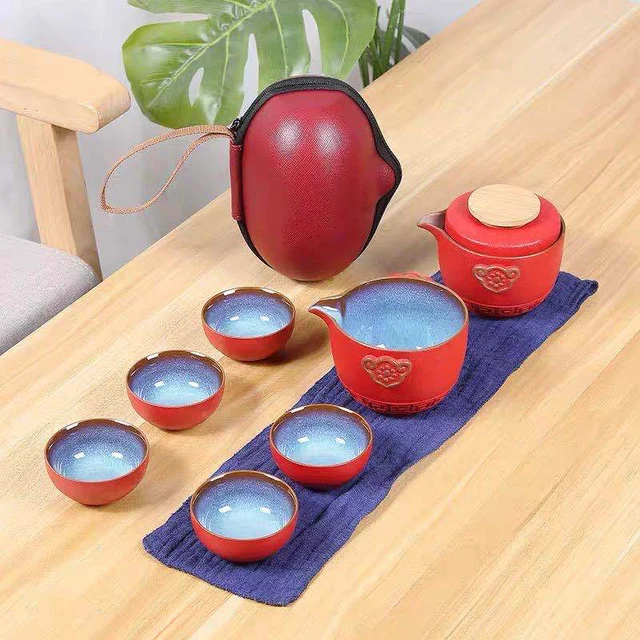 Ceramic Mini Travel Tea Set With 8 PCS