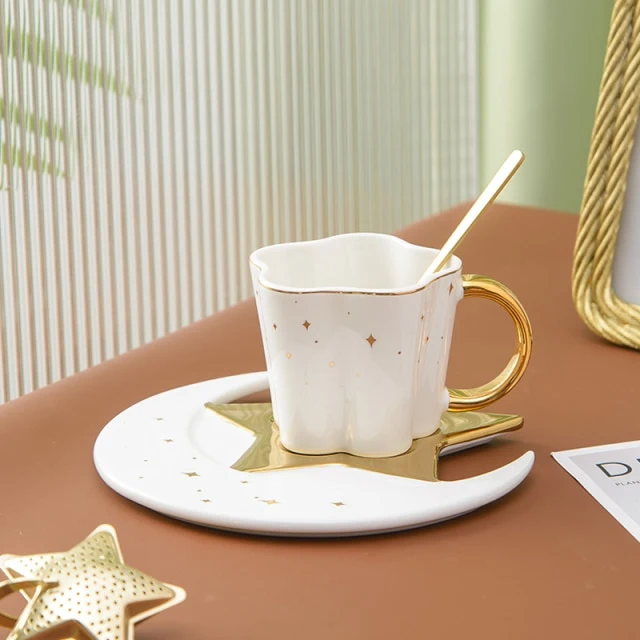 Creative Ceramic Star Moon Coffee Cup