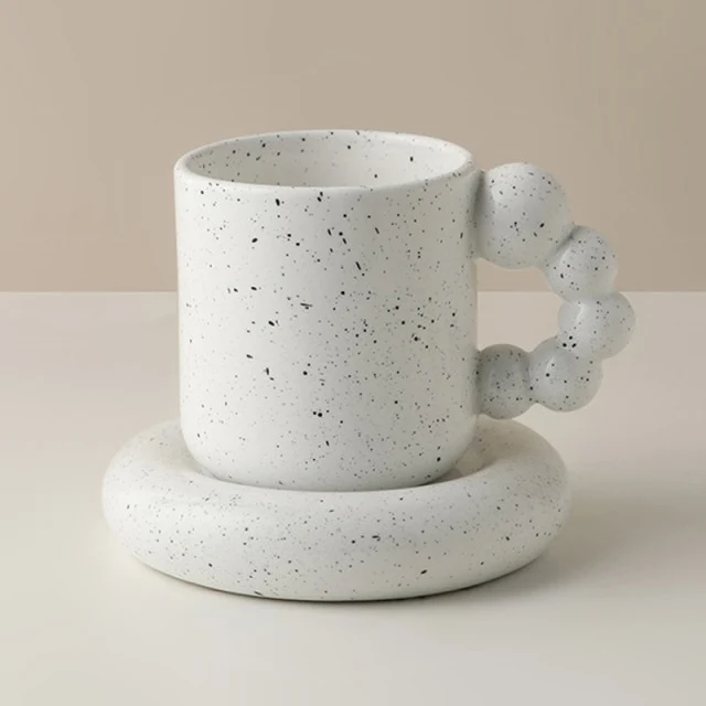 Nordic mug set- Bubble Handle Cup Set- Fairly bubble coffee and tea cup