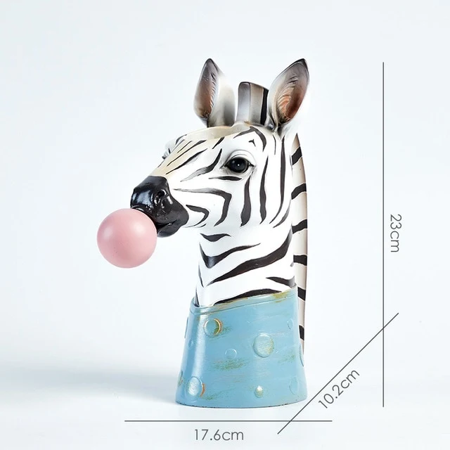 Cartoon Animal Head Flowers Plant Pot
